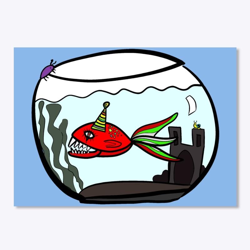 PIRANHA PARTY STICKER